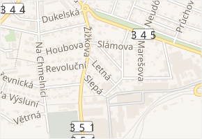 Letná v obci Chotěboř - mapa ulice