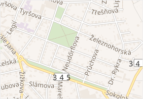 Neudőrflova v obci Chotěboř - mapa ulice