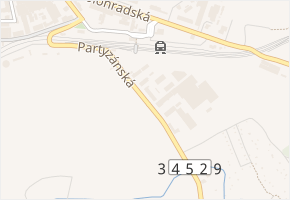 Partyzánská v obci Chotěboř - mapa ulice