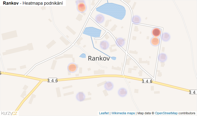 Mapa Rankov - Firmy v části obce.