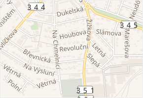 Revoluční v obci Chotěboř - mapa ulice