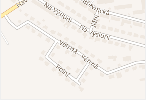 Větrná v obci Chotěboř - mapa ulice