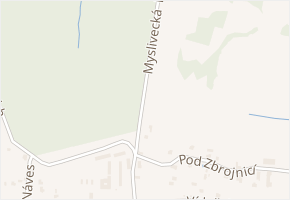 Myslivecká v obci Chotěbuz - mapa ulice