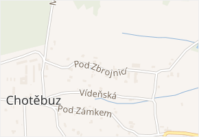Pod Zbrojnicí v obci Chotěbuz - mapa ulice