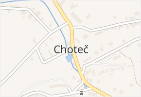 Choteč v obci Choteč - mapa části obce