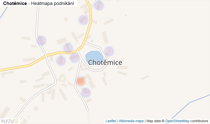 Mapa Chotěmice - Firmy v části obce.