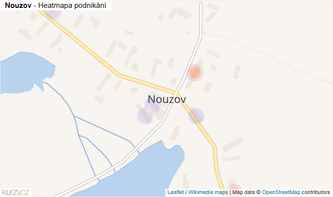 Mapa Nouzov - Firmy v části obce.