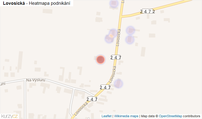 Mapa Lovosická - Firmy v ulici.