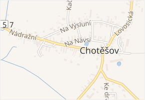 Na Návsi v obci Chotěšov - mapa ulice
