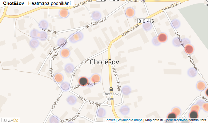 Mapa Chotěšov - Firmy v části obce.