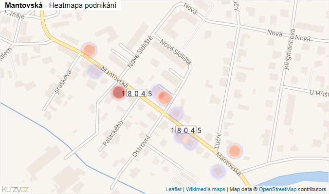 Mapa Mantovská - Firmy v ulici.