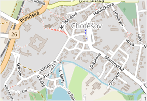 U Zbrojnice v obci Chotěšov - mapa ulice