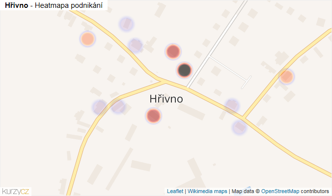Mapa Hřivno - Firmy v části obce.