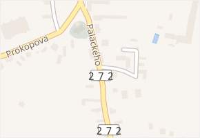 Palackého v obci Chotětov - mapa ulice