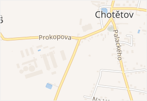 Prokopova v obci Chotětov - mapa ulice