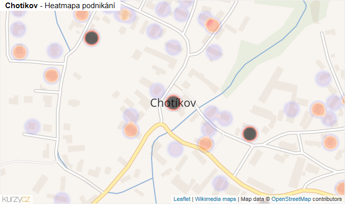 Mapa Chotíkov - Firmy v části obce.