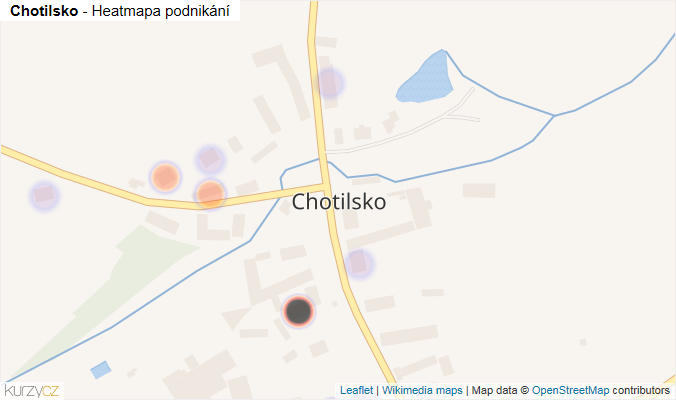 Mapa Chotilsko - Firmy v části obce.