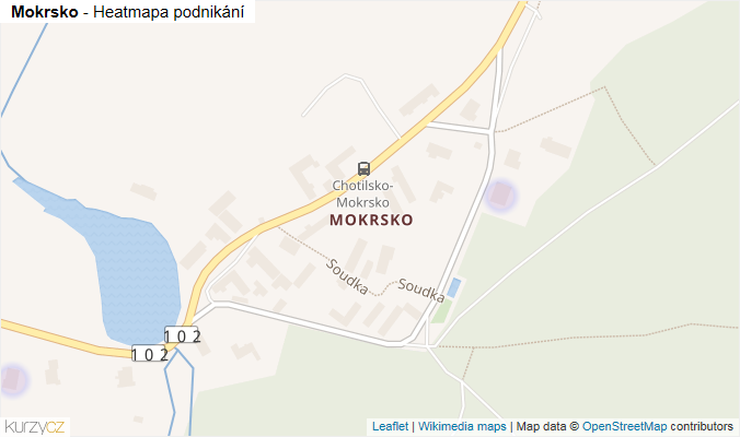 Mapa Mokrsko - Firmy v části obce.