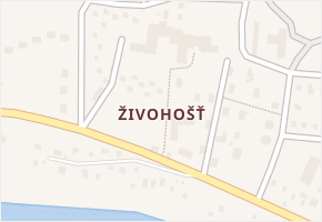 Živohošť v obci Chotilsko - mapa části obce