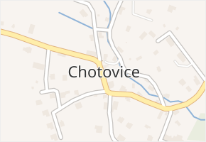 Chotovice v obci Chotovice - mapa části obce