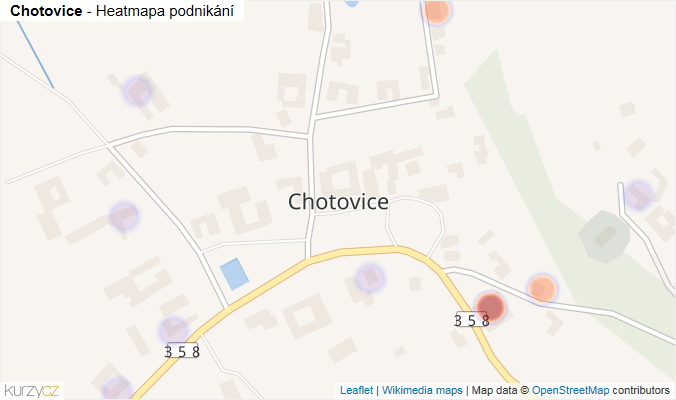 Mapa Chotovice - Firmy v části obce.