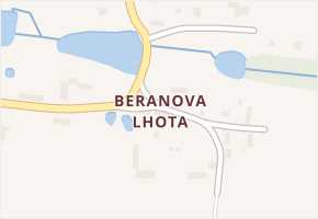Beranova Lhota v obci Chotoviny - mapa části obce