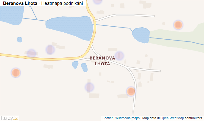 Mapa Beranova Lhota - Firmy v části obce.