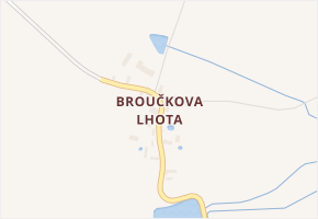 Broučkova Lhota v obci Chotoviny - mapa části obce