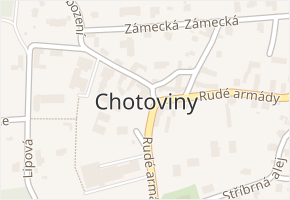 Chotoviny v obci Chotoviny - mapa části obce