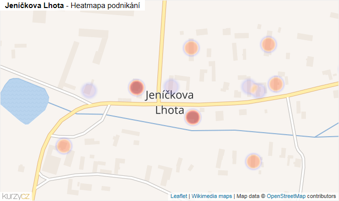 Mapa Jeníčkova Lhota - Firmy v části obce.