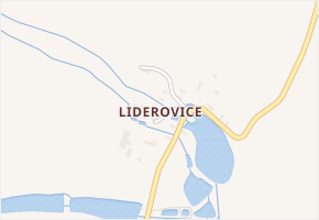 Liderovice v obci Chotoviny - mapa části obce