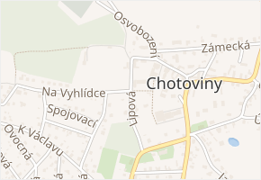 Lipová v obci Chotoviny - mapa ulice