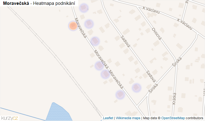 Mapa Moravečská - Firmy v ulici.