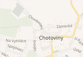 Osvobození v obci Chotoviny - mapa ulice