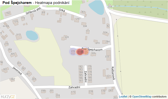 Mapa Pod Špejcharem - Firmy v ulici.