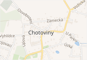 Průchodní v obci Chotoviny - mapa ulice