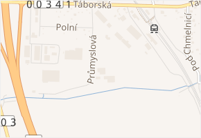 Průmyslová v obci Chotoviny - mapa ulice