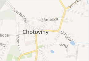 Rudé armády v obci Chotoviny - mapa ulice