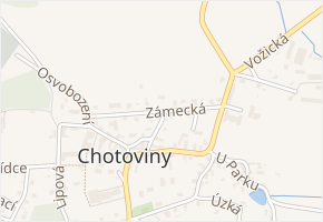 Zámecká v obci Chotoviny - mapa ulice
