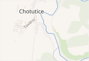 Nad potokem v obci Chotutice - mapa ulice