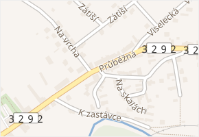 Průběžná v obci Chotutice - mapa ulice