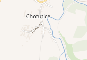 V Poustkách v obci Chotutice - mapa ulice