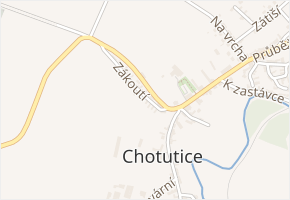 Zákoutí v obci Chotutice - mapa ulice