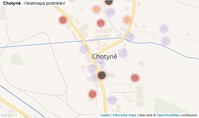 Mapa Chotyně - Firmy v části obce.