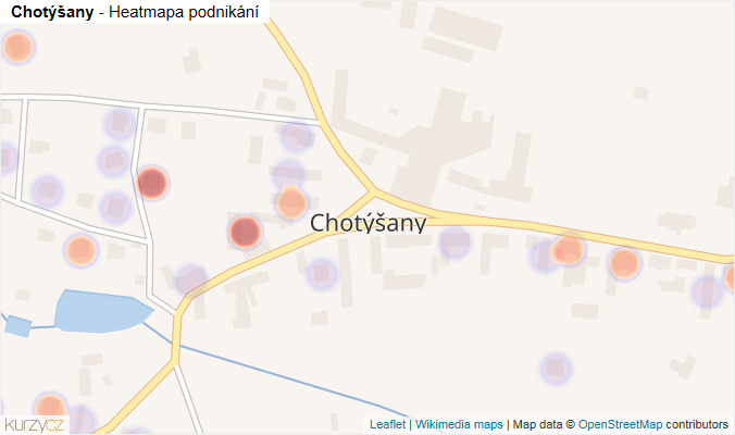 Mapa Chotýšany - Firmy v části obce.