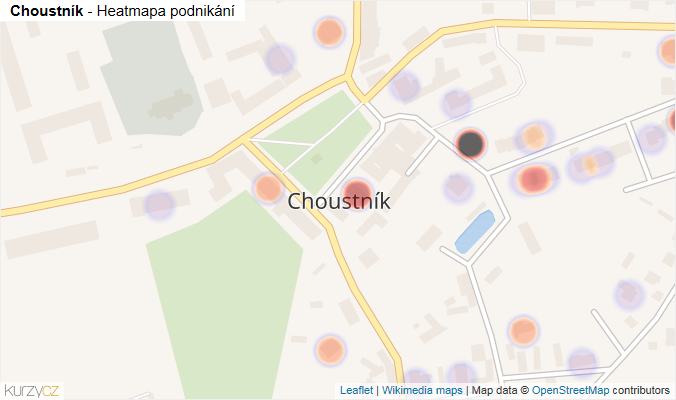 Mapa Choustník - Firmy v části obce.
