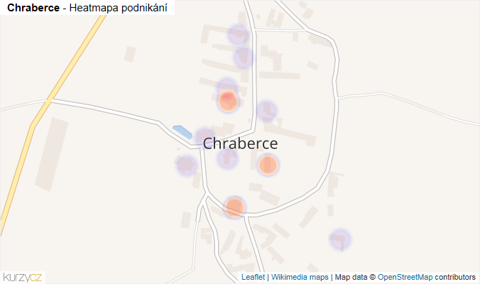Mapa Chraberce - Firmy v části obce.