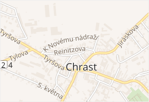 Čeperka v obci Chrast - mapa ulice