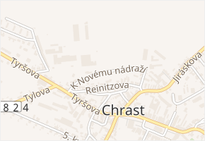 K Novému nádraží v obci Chrast - mapa ulice