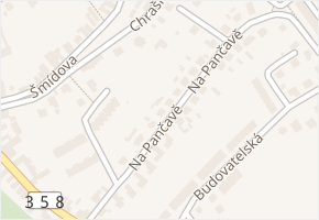 Na Pančavě v obci Chrast - mapa ulice